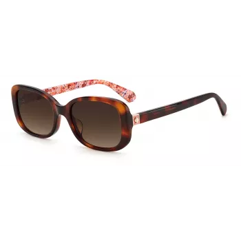 KATE SPADE dámske Dionna Cat Eye slnečné okuliare - čierny acetátový rám so sivými gradientovými sklami - 52/17/140 mm