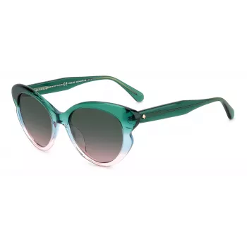 KATE SPADE dámske Elina cat eye slnečné okuliare - čierny rám, sivo gradientné sklá 53mm