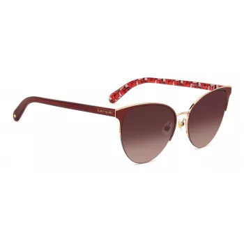 KATE SPADE dámske slnečné okuliare Izara Cat-Eye - čierny acetátový rám so sivými gradientovými šošovkami - 57/17/140 mm