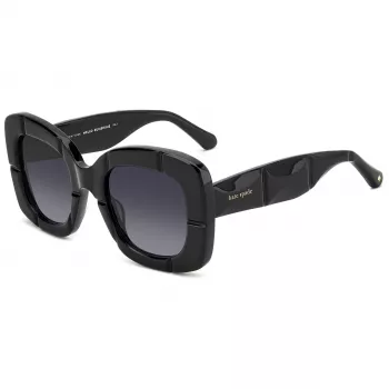 KATE SPADE dámske slnečné okuliare Josey - čierny acetátový rám, sivo gradientové šošovky, 50 mm