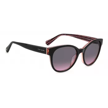 KATE SPADE dámske slnečné okuliare Nathalie GS807 - čierny acetátový rám, sivé gradientné sklá, 55/17/140 mm