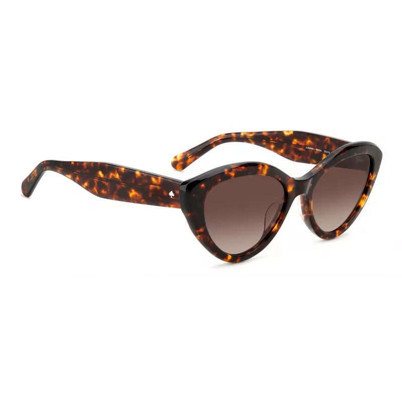 KATE SPADE dámske slnečné okuliare JUNIGS086F5HA - čierny acetátový rám, sivé polykarbonátové sklá, 55/17/140 mm