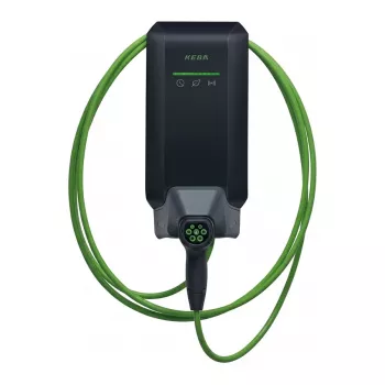 KEBA KeContact P40 čierna 11kW 3-fázová EV nabíjacia stanica s 6m Type-2 káblom a BLE
