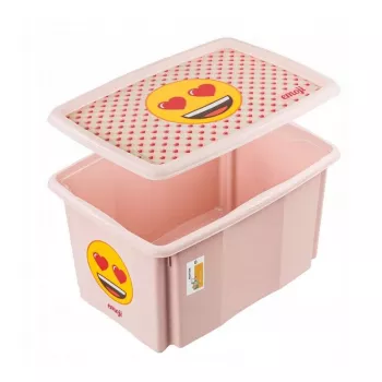 keeeper box s vekom 45L Karolina „Emoji Hearts“ 55,5x40x30cm pink
