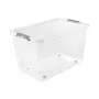 keeeper krabica s vekom na kolieskach clipbox Leo 59x38x35,5cm 56L transparentná