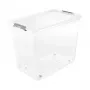 keeeper krabica s vekom na kolieskach clipbox Leo 59x38x47cm 74L transparentná