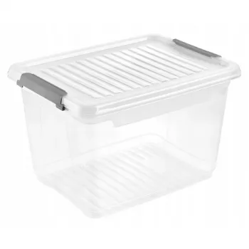keeeper Clipbox Leonie úložná krabica s klipovým vekom, 16,6 L, transparentná, 37,5 x 28,5 x 23,5 cm