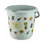 keeeper Deco vedro 10L Ilvie Garden, okrúhle, Ø30 x 28 cm, Soft Green s potlačou, plast, kovová sklopná rukoväť