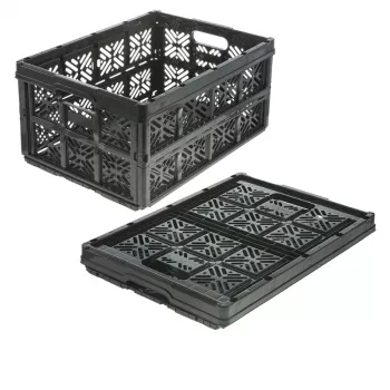 keeeper skladacia krabica ida, 32 L, čierna, nosnosť do 16 kg, 48 x 35 x 23 cm