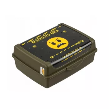 keeeper úložná nádoba deco-click-box midi 1L Carla Emoji Danger olivová