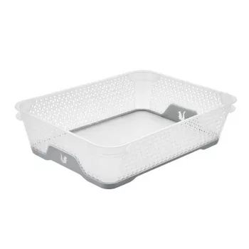 keeeper mini košík A5 s protišmykovým dnom Jonas 26,5x20x7 cm transparentná/sivá