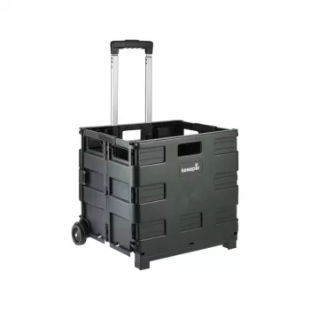 keeeper Olli skladací nákupný vozík 65L čierny, nosnosť 35 kg