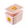keeeper úložný box s vekom 30L Karolina „Emoji Hearts“ 45x35x27cm pink