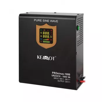 KEMOT PROsinus-1000 Nástenný neprerušovaný zdroj napájania 1000VA/700W Čistá sínusová vlna 12V 230V
