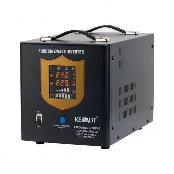 KEMOT PROsinus-3500/48 čistý sínusový menič s nabíjacou funkciou 48V 230V 3500VA/2400W