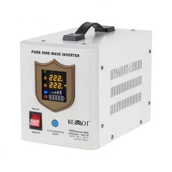 KEMOT PROsinus-500 menič s čistou sínusoidou s funkciou UPS 12V 230V 500VA/300W