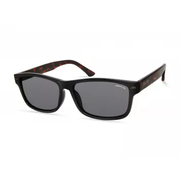 Kenneth Cole KC2985-5801A pánske obdĺžnikové slnečné okuliare z acetátu - čierna/sivá 58 mm