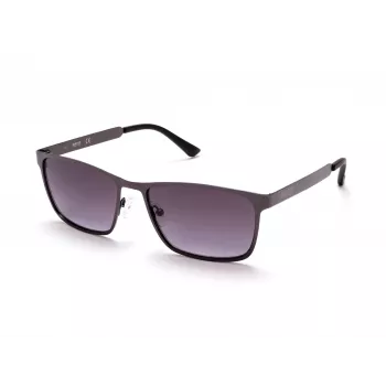KENNETH COLE MAN KC1329-5709B obdĺžnikové slnečné okuliare - lesklý čierny rám, dymové šošovky, 57 mm