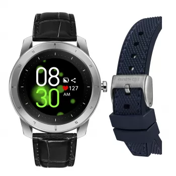 KENNETH COLE pánske automatické skeleton hodinky KCWGD2174061 – 45 mm oceľové puzdro, hnedý kožený remienok