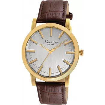 KENNETH COLE pánske hodinky IKC8043 43,5 mm nerezová oceľ quartz analógové čierny ciferník strieborný remienok