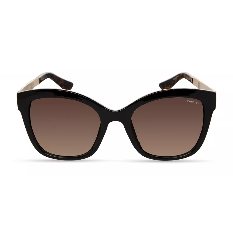 KENNETH COLE dámske slnečné okuliare KC2965-5401F - geometrický acetátový rám so sivými gradientovými sklami - 54 mm