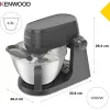 Kenwood KHC30.045GY 1000 W kuchynský robot s 4,3 L misou, nehrdzavejúca oceľ, sivý