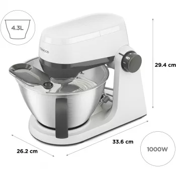 KENWOOD Multi-Tasker KHC30.000WH kuchynský robot (sivá/biela, 1000 W, 4,3 L misa)
