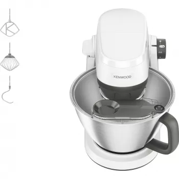 KENWOOD Multi-Tasker KHC30.000WH kuchynský robot (sivá/biela, 1000 W, 4,3 L misa)