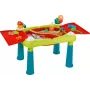 KETER Creative Fun Table tyrkysová/červená – 2-in-1 detský hrací a aktivitný stôl s obojstrannou doskou, stolička, kresliace a stavebné príslušenstvo