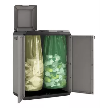 Keter Split Basic 220 L obdĺžnikový plastový záhradný box sivý