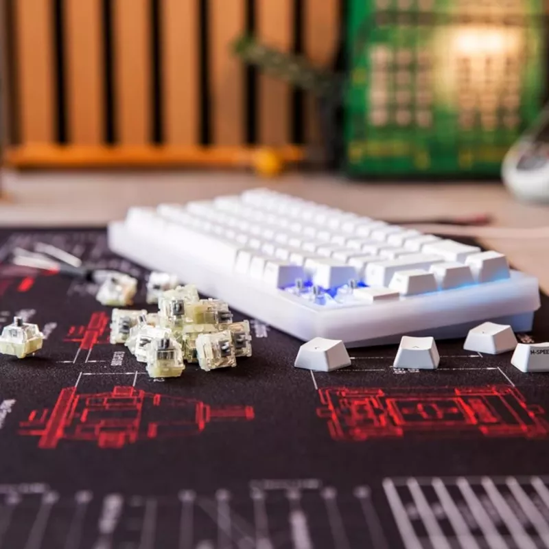 Keychron CHERRY MX2A Speed Silver RGB sada spínačov (balenie 35 ks)