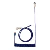 Keychron špirálový Aviator modrý kábel USB-C na USB-A s GX16 4-pin odnímateľným konektorom, 200 cm