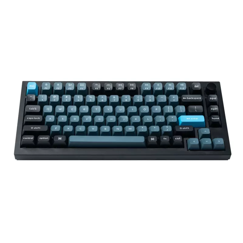Keychron Double Shot KSA PBT sada klávesových čiapočiek, tmavosivá/sivá/modrá