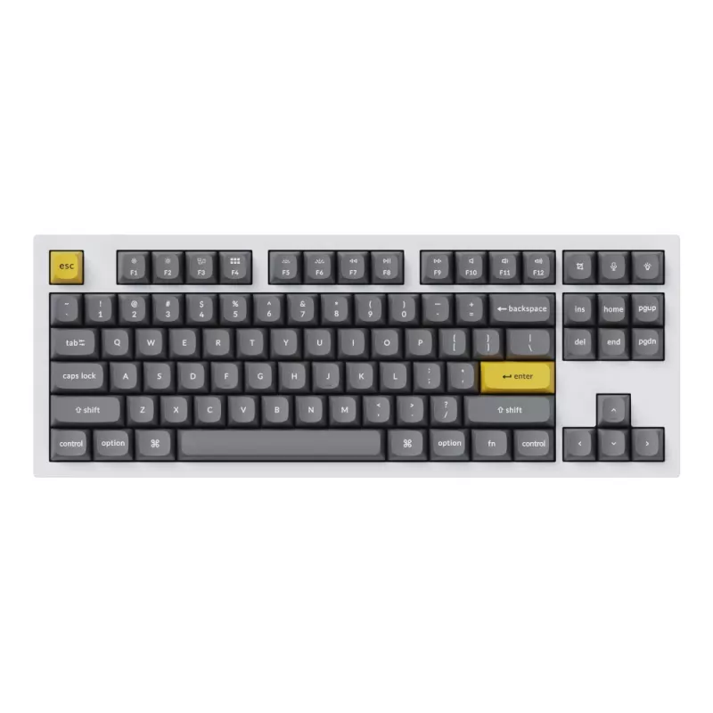 Keychron Double Shot PBT OSA kompletná sada klávesových čiapočiek, tmavosivá