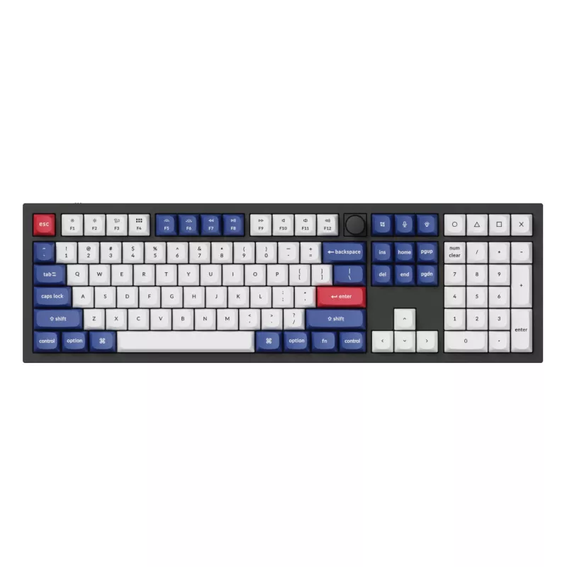 Keychron Double-Shot PBT OSA sada klávesových čiapočiek, modrá a biela