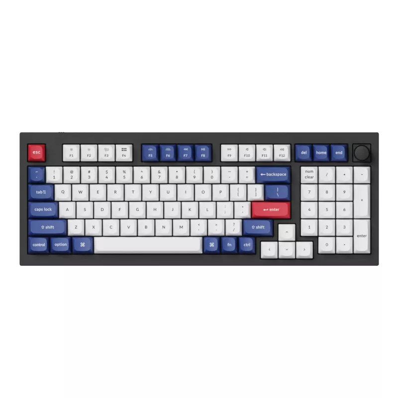 Keychron Double-Shot PBT OSA sada klávesových čiapočiek, modrá a biela