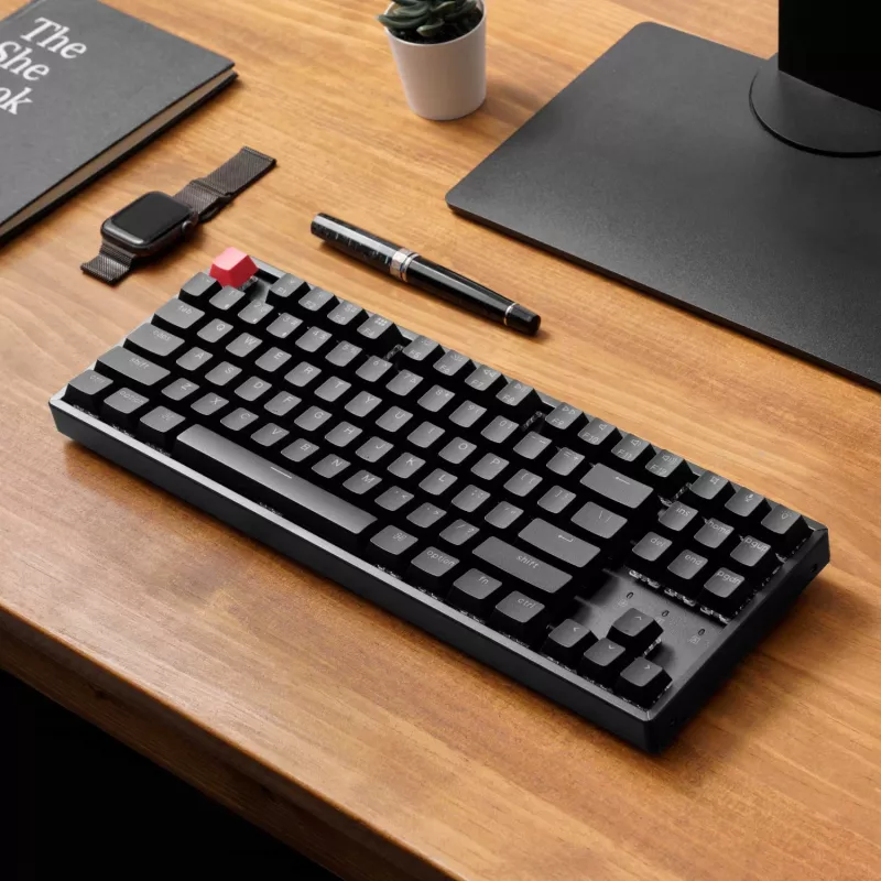 Keychron K8 QMK 80% TKL bezdrôtová mechanická klávesnica V2 Red Switches - čierna