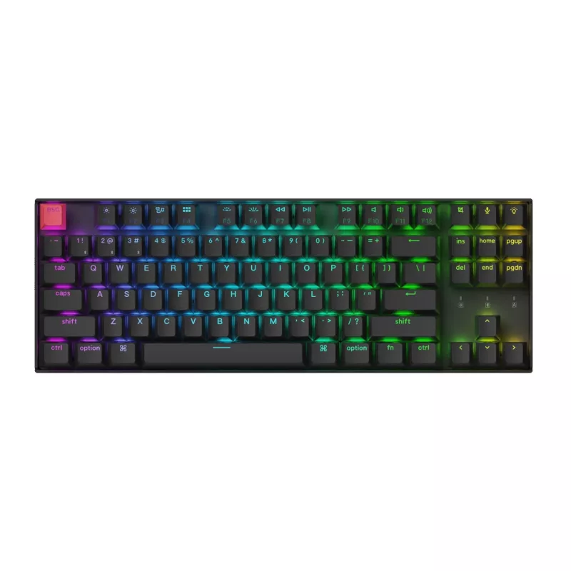 Keychron K8 QMK 80% TKL bezdrôtová mechanická klávesnica V2 Red Switches - čierna