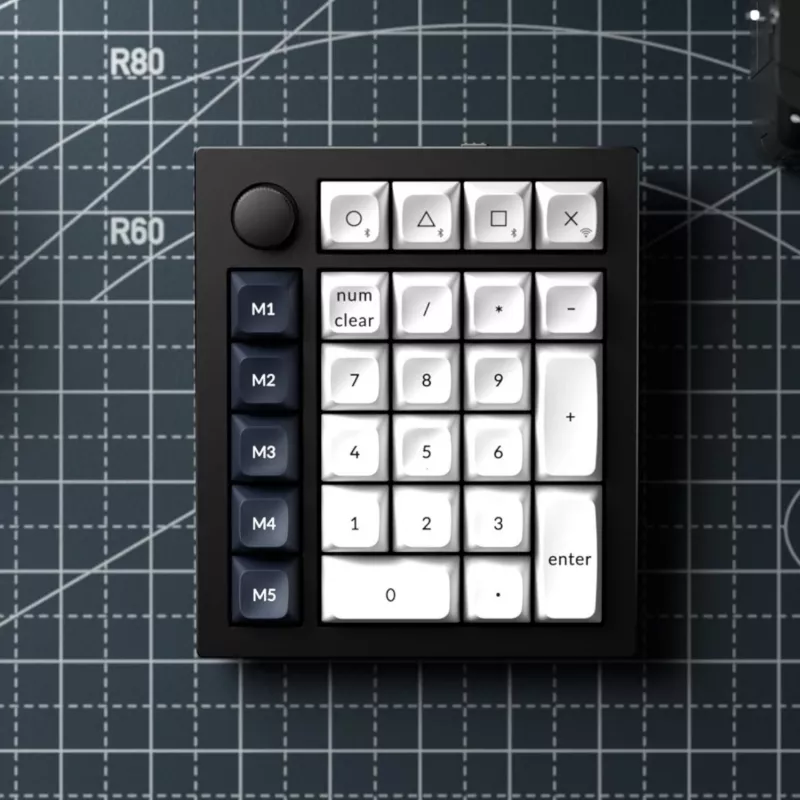 Keychron Q0 Max QMK Gateron Jupiter Banana RGB bezdrôtová custom numerická klávesnica Shell biela