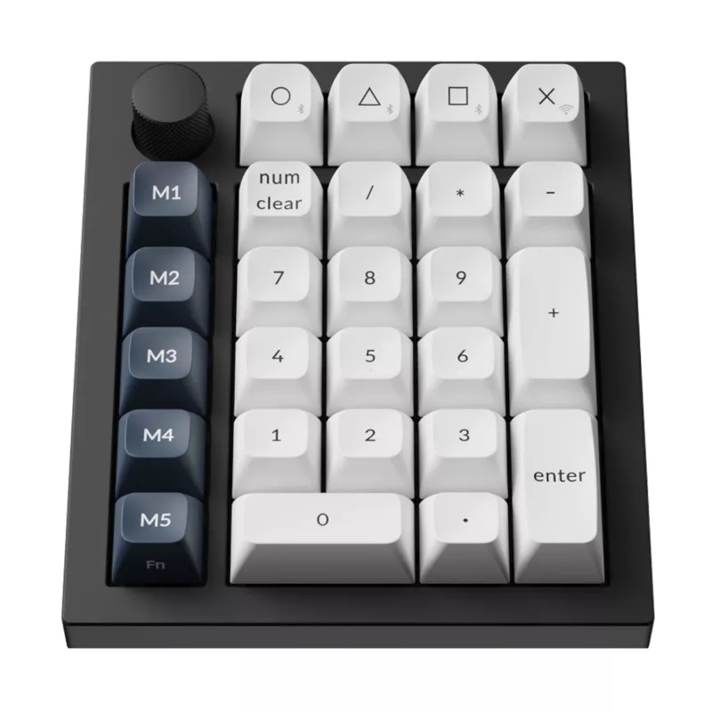 Keychron Q0 Max QMK Gateron Jupiter Banana RGB bezdrôtová custom numerická klávesnica Shell biela