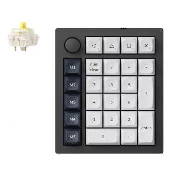 Keychron Q0 Max QMK Gateron Jupiter Banana RGB bezdrôtová custom numerická klávesnica Shell biela