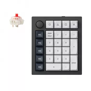 Keychron Q0 Max QMK Gateron Jupiter Red RGB bezdrôtová custom numerická klávesnica Carbon čierna