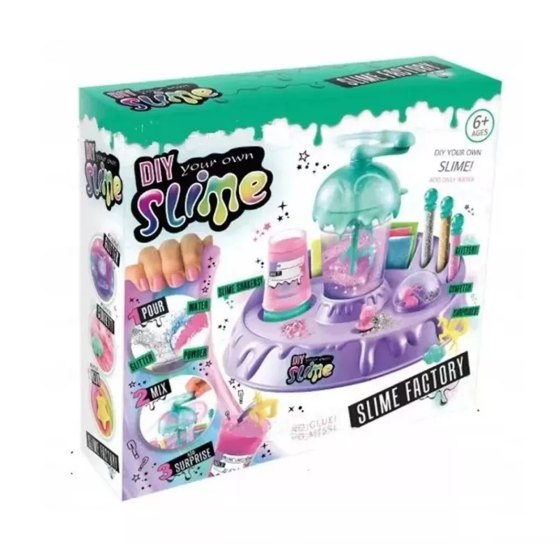 Kiddyz DIY Slime Factory: veľká sada s trblietkami a figúrkami na výrobu slizu