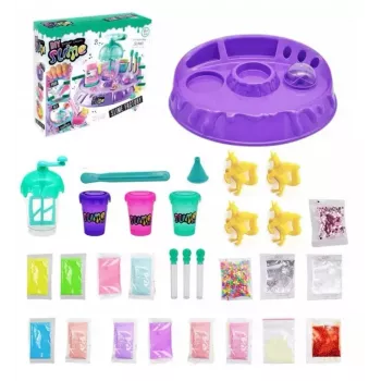 Kiddyz DIY Slime Factory: veľká sada s trblietkami a figúrkami na výrobu slizu