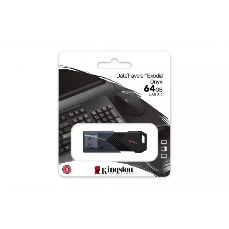 Kingston DataTraveler Exodia Onyx 64GB USB 3.2 flash disk