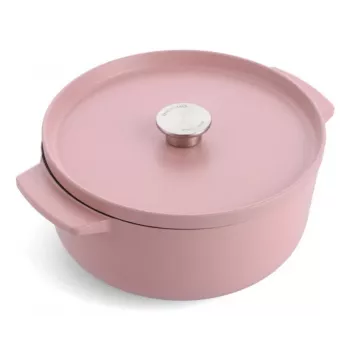KitchenAid kastról s pokrievkou smaltovaná liatina 26 cm ružová