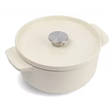 KitchenAid liatinový pekáč s pokrievkou 22 cm, mandľová krémová