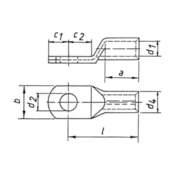 KLAU káblová koncovka 111R10 185 mm² galvanicky pocínovaná
