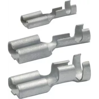 Klauke 18201A Neizolovaná plochá konektorová objímka 0,5-1,0 mm², 6,3 mm konektor samec, crimp, E-Cu pocínovaná, DIN 46247, balenie 100 ks