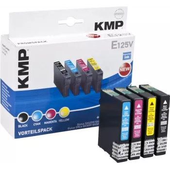 KMP E125V kompatibilné atramentové kazety 3 ks balenie – cyan, magenta, žltá pre Epson Stylus SX230, SX235, SX430, SX438, WorkForce WF-3520, WF-3530, WF-3540, WF-7015, WF-7515, WF-7525 1617,4050